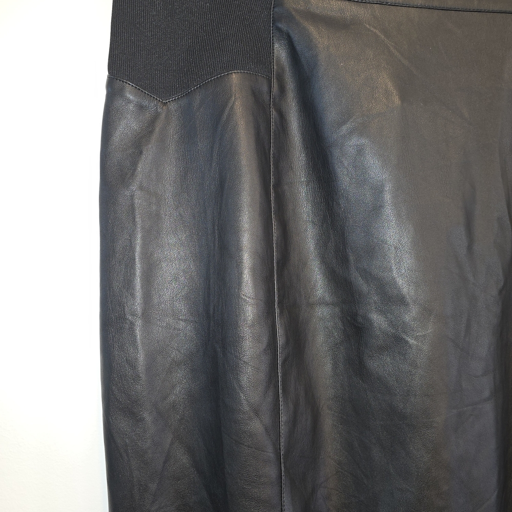 Vero Moda Black Leather Pencil Skirt Size 20w Nwt - Picture 2 of 9